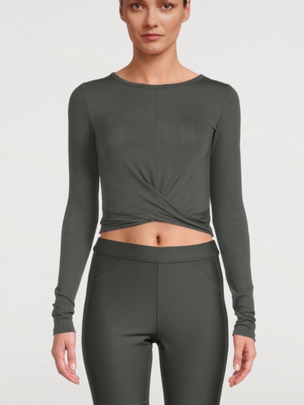 Alo Cover Wrap Long-Sleeve T-Shirt - Picture 2 of 10